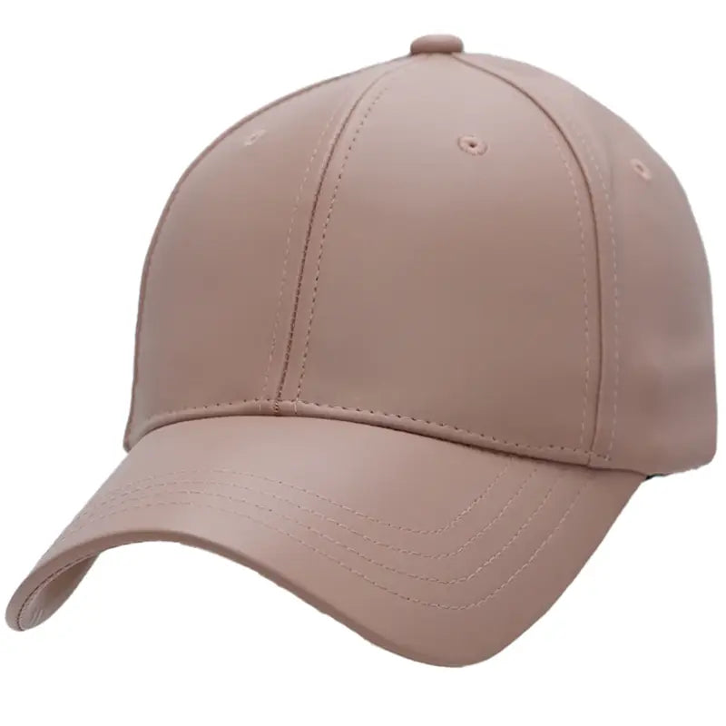 Faux Leather Baseball Cap