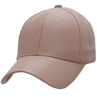 Faux Leather Baseball Cap