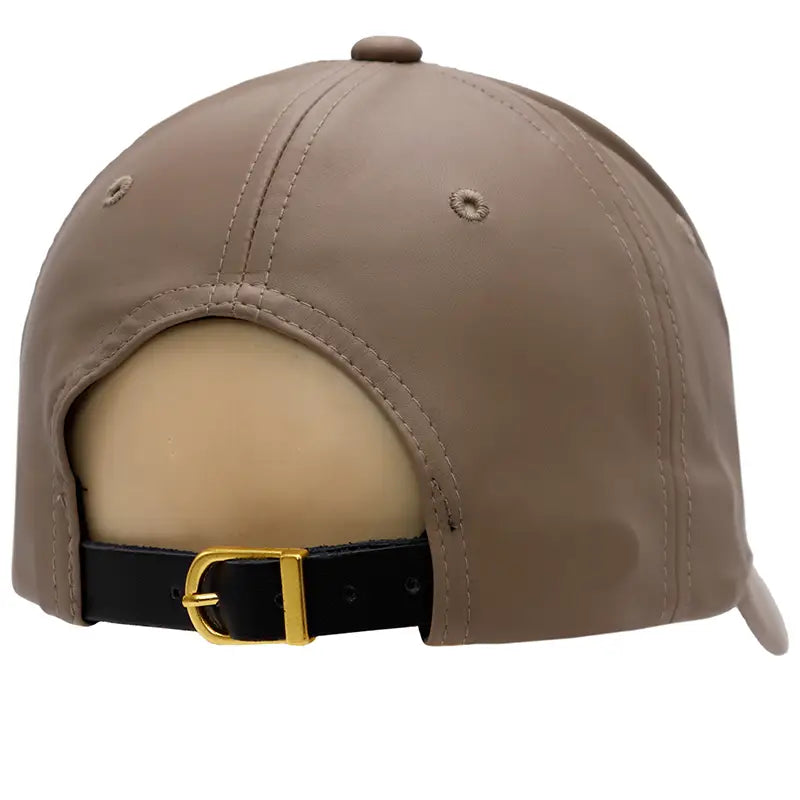 Faux Leather Baseball Cap