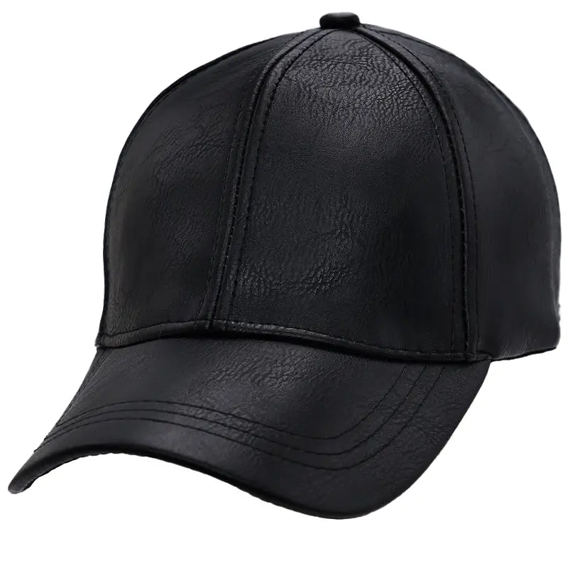 Faux Leather Baseball Cap