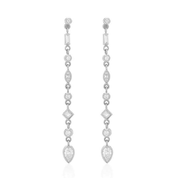 Elena Duster Earring-Silver