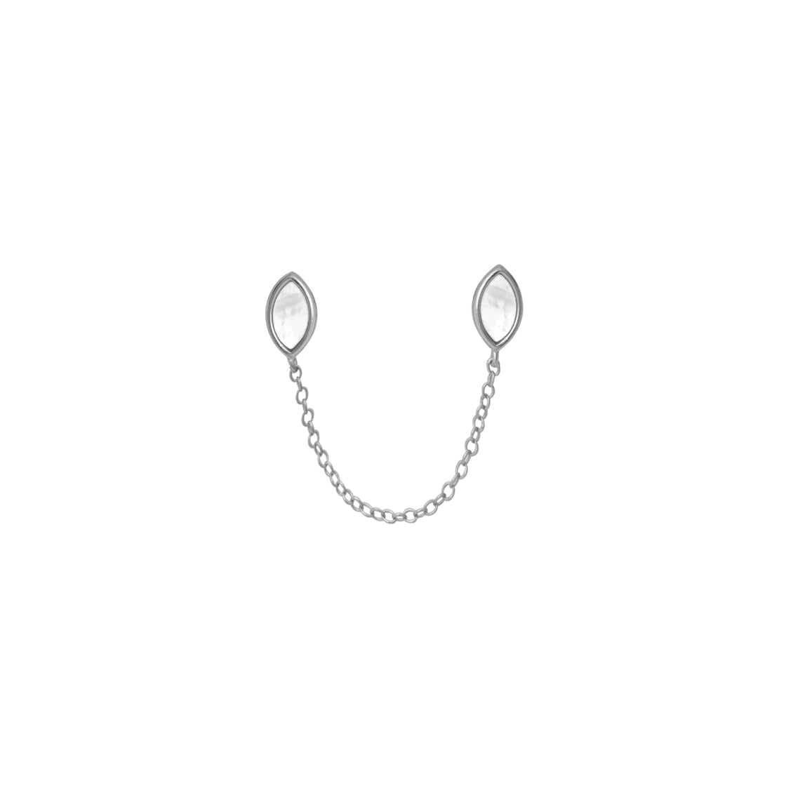 Cassia Chain Studs-Silver