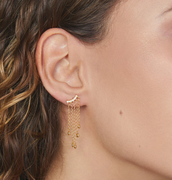 Cleo Drop Earrings-Gold