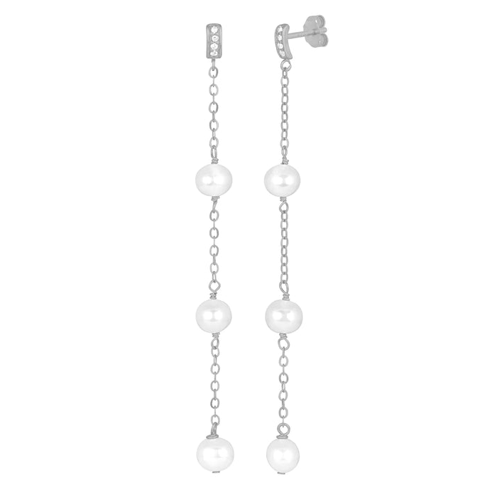 Francesca Duster Earrings-Silver