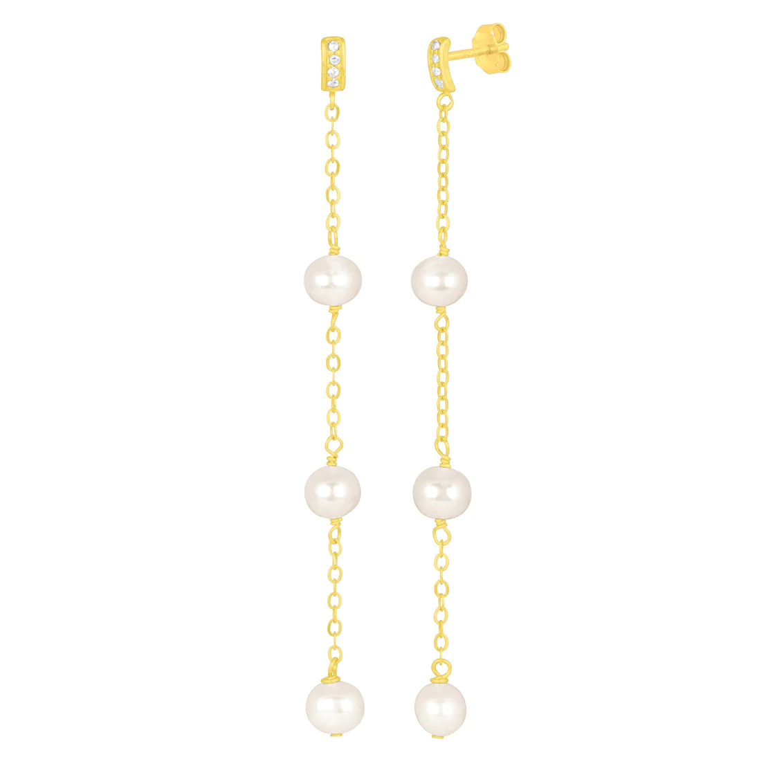 Francesca Duster Earrings-Gold