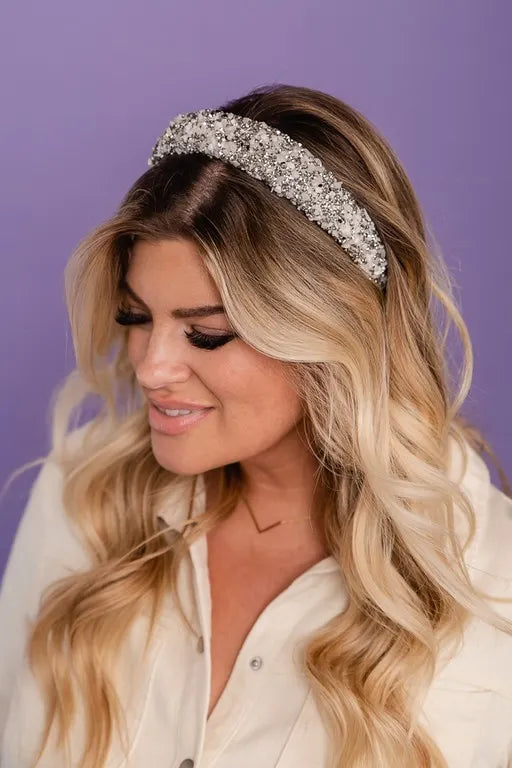 All That Glitters Headband-Silver