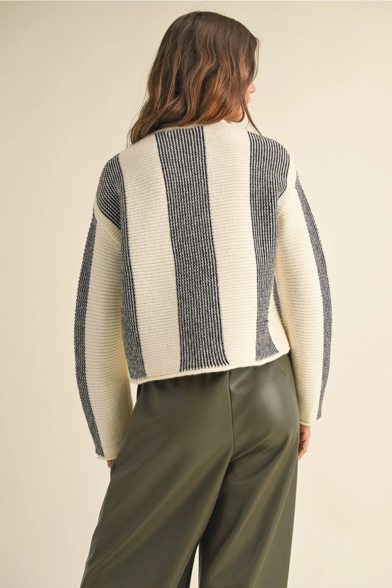 Wide Stripe Sweater Top