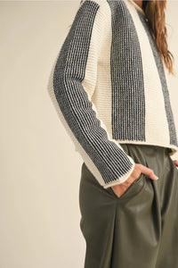 Wide Stripe Sweater Top