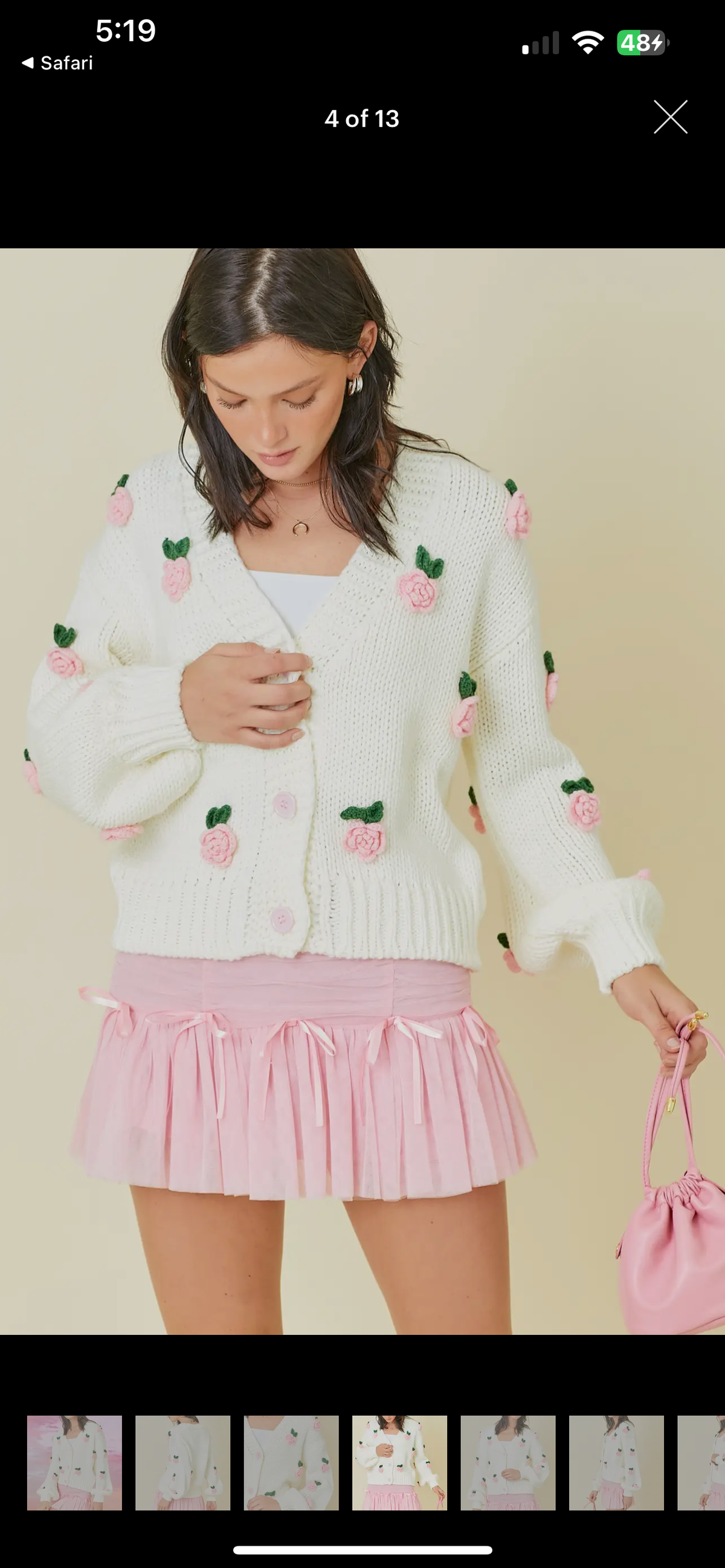 Maddie 3D Flower Cardigan