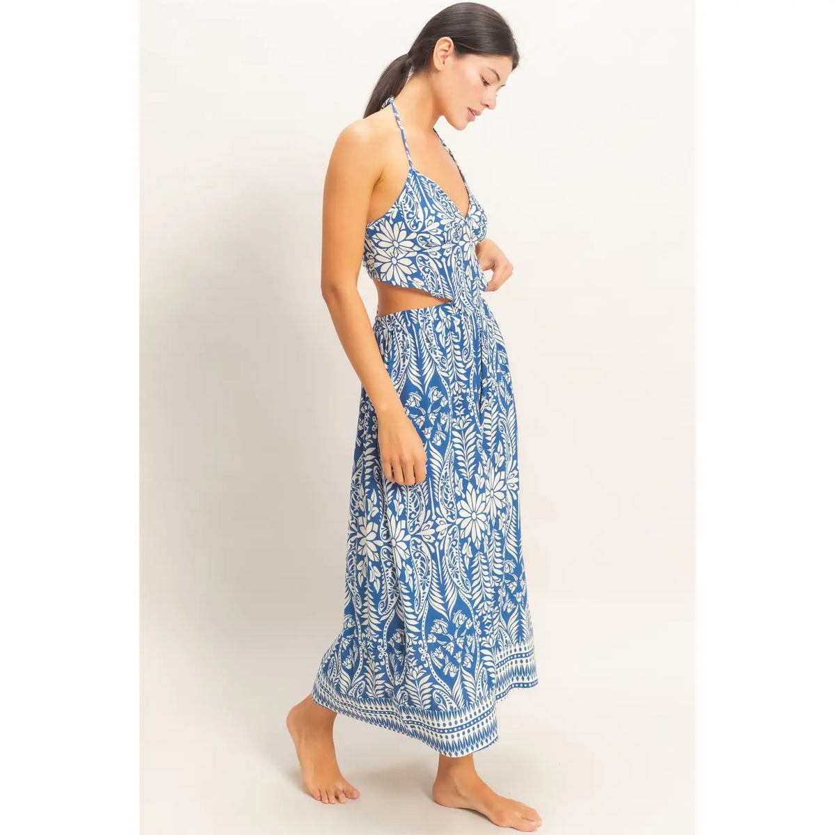 Tropical Halter & Skirt Set