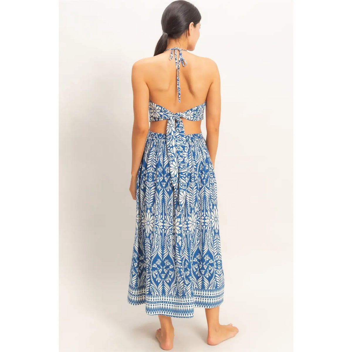Tropical Halter & Skirt Set