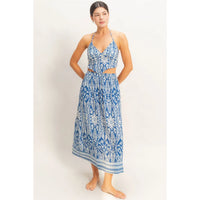 Tropical Halter & Skirt Set
