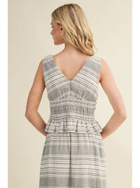 Twisted Strap Shirred Tiered Top