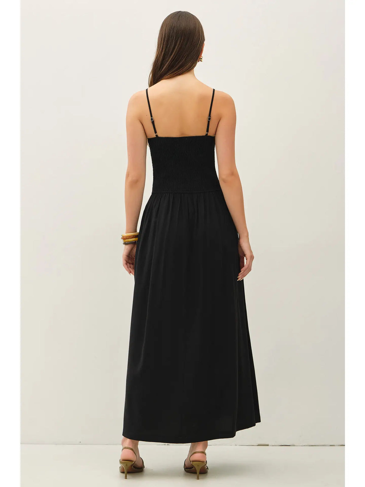 Sunshine Day Smocked Bodice Tank Midi Dress