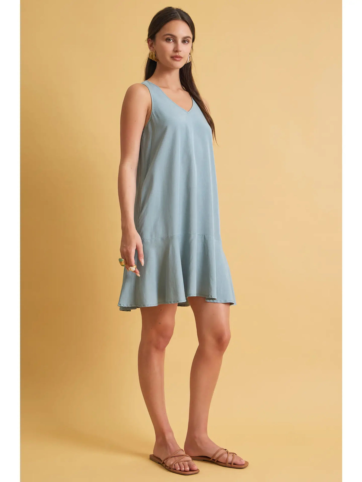 Ocean Tencel A Line Dress