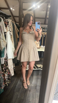 Sugar & Spice Gingham Halter Mini Dress