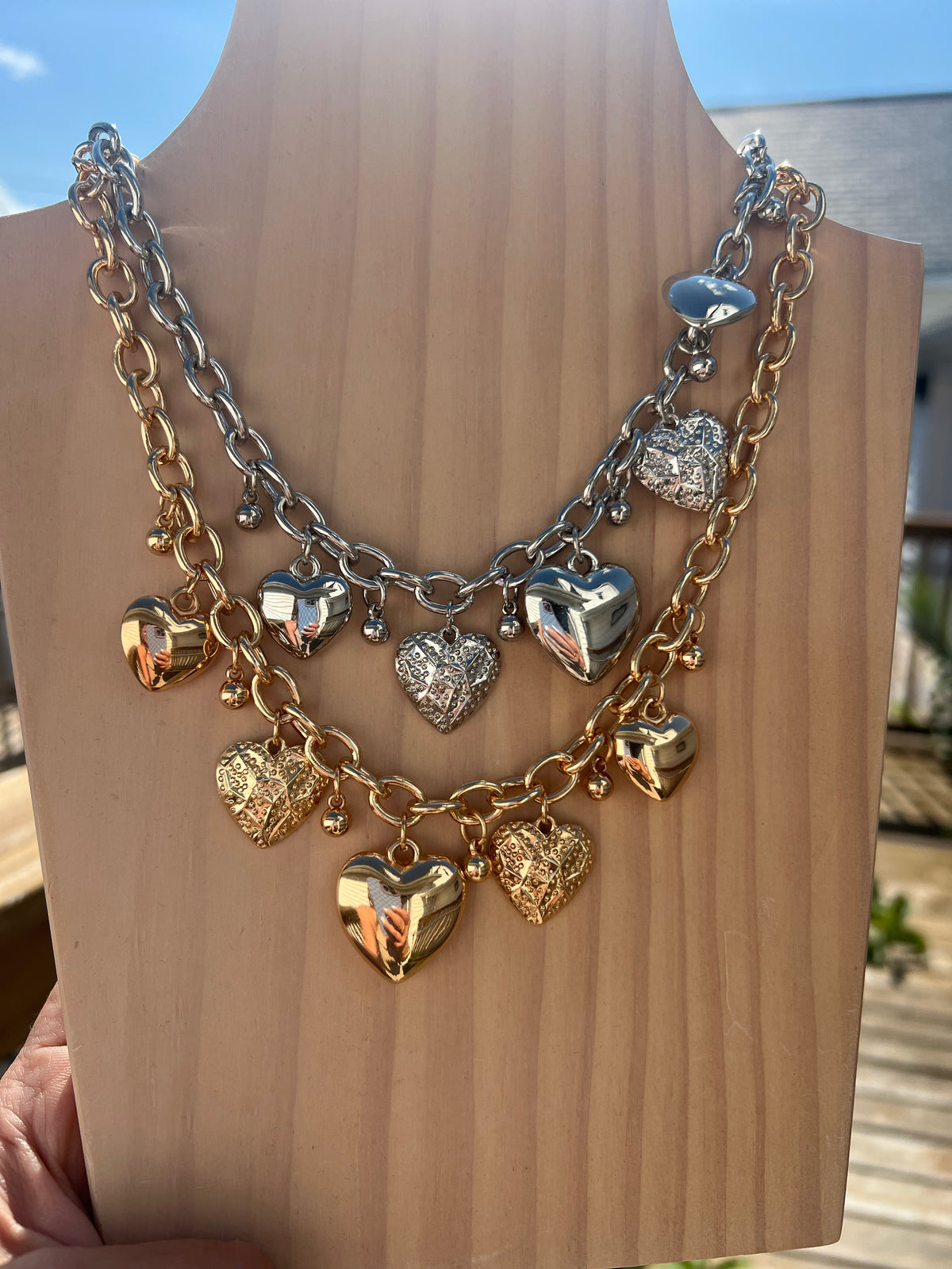 Touch Of Love Heart Charm Necklace