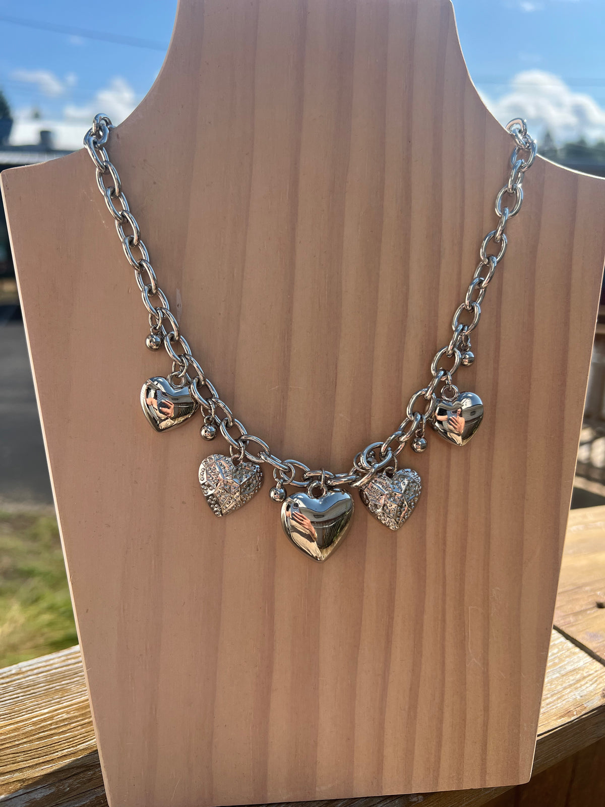 Touch Of Love Heart Charm Necklace
