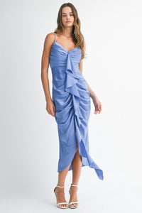 Periwinkle Mermaid Ruffle Dress