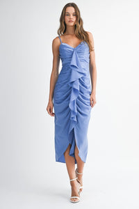 Periwinkle Mermaid Ruffle Dress