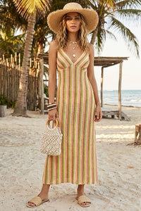 Striped Crochet Vacation Dress