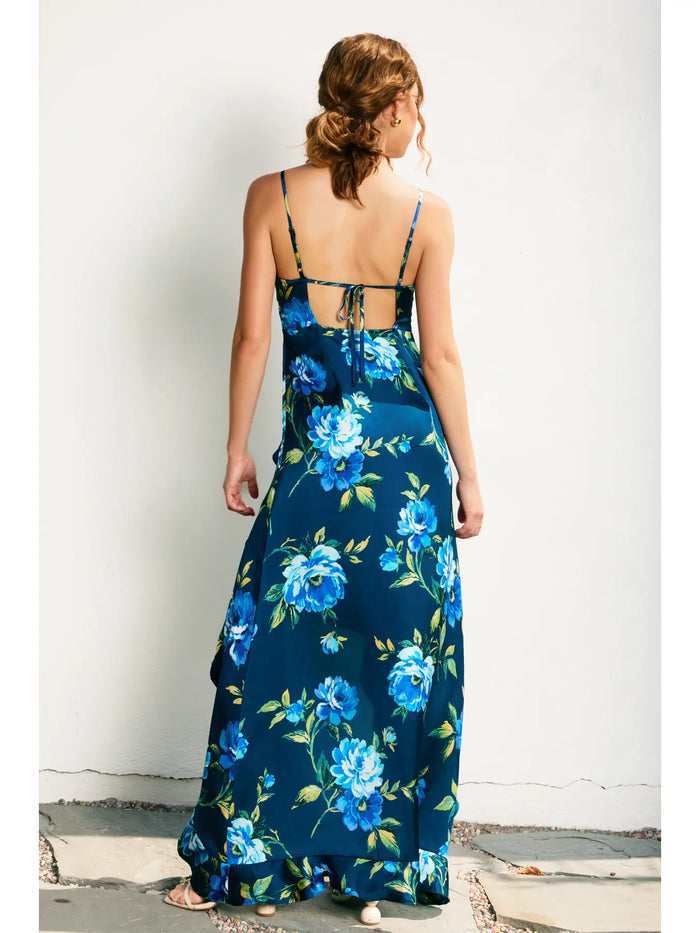 Serene Botanic Blue Dress