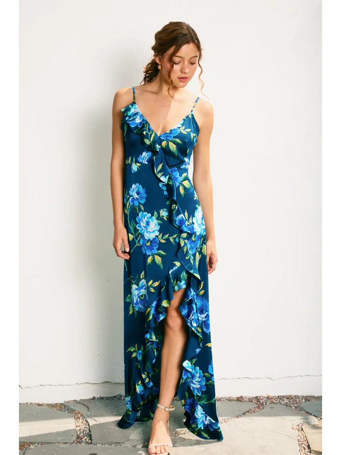 Serene Botanic Blue Dress