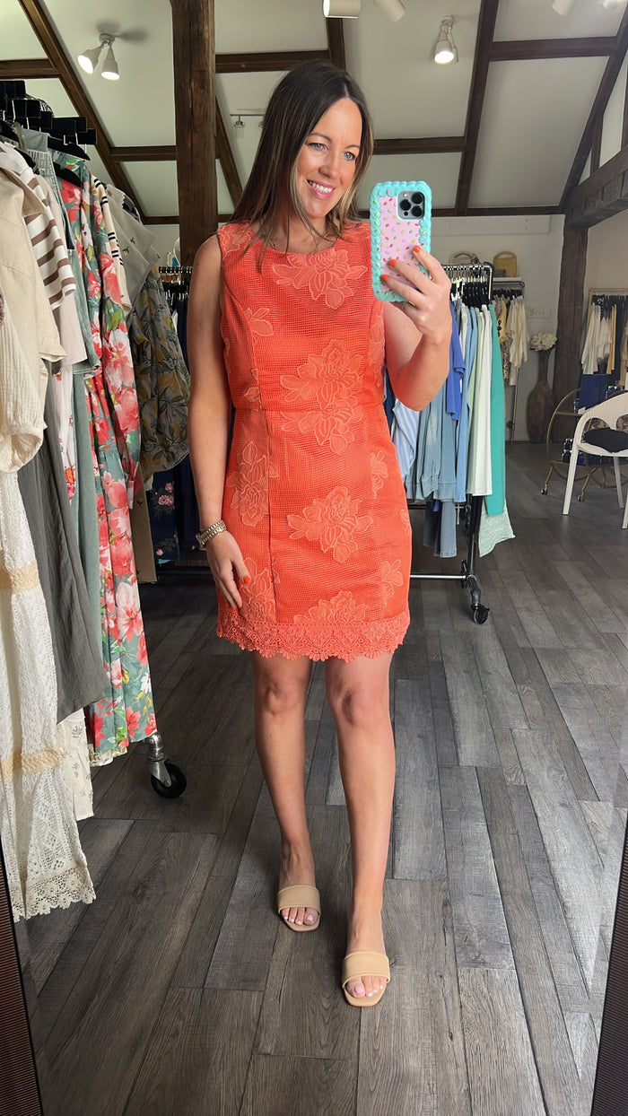 Beautiful Orange Lace Dress