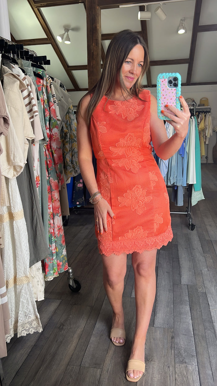 Beautiful Orange Lace Dress