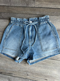 Pull On Pocket Shorts Just Black Denim