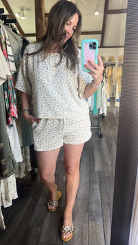 Mocha Floral Lounge Set