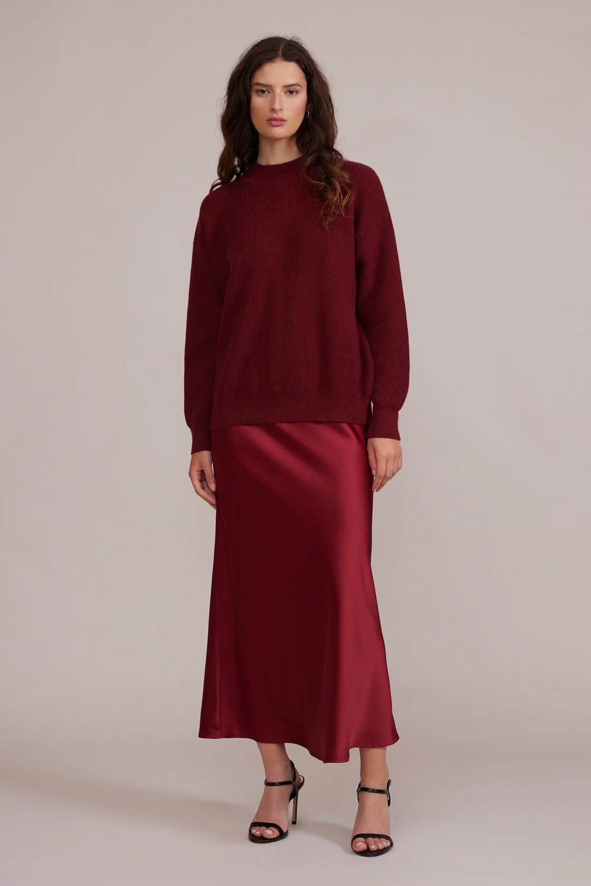 Katianna Maroon Maxi Skirt