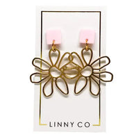 Daisy Color Earring-Pink