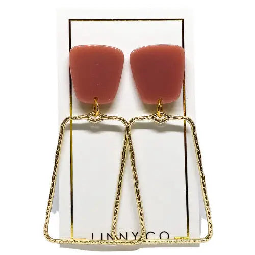 Kaelyn Linny Earring-Dusty Pink