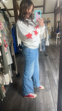 Stars First Date Sweatshirt Sea Salt