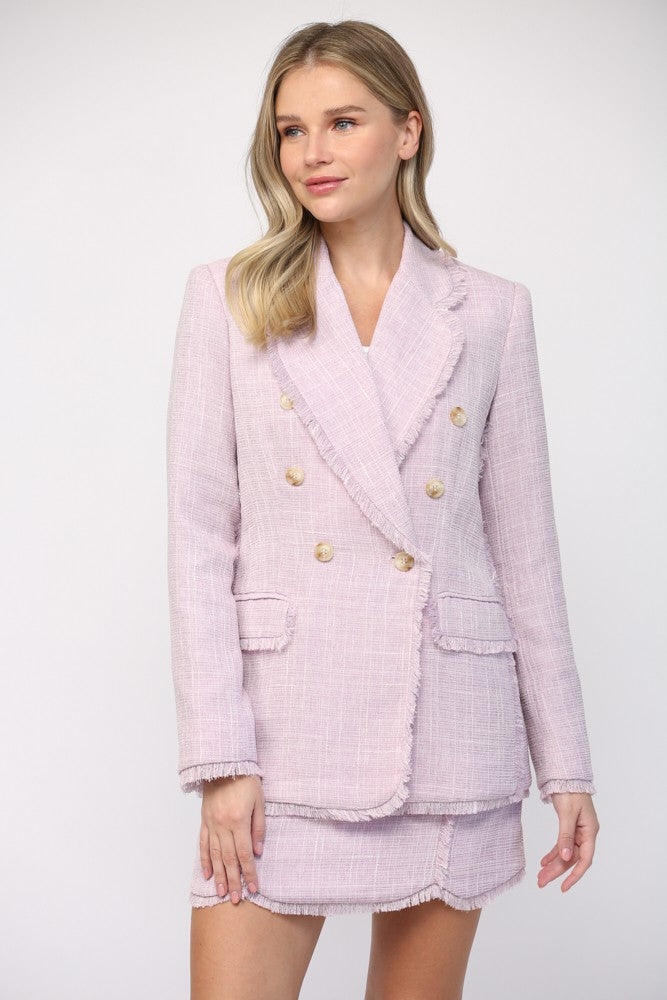 Lilac Tweed Blazer