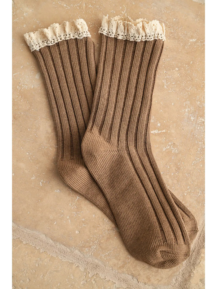 Dye & Crochet Trim Socks