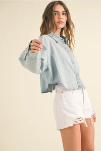 Beau Button Down Light Denim Shirt