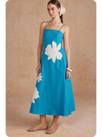 Hawaiian Water Pearl Embroidered Dress