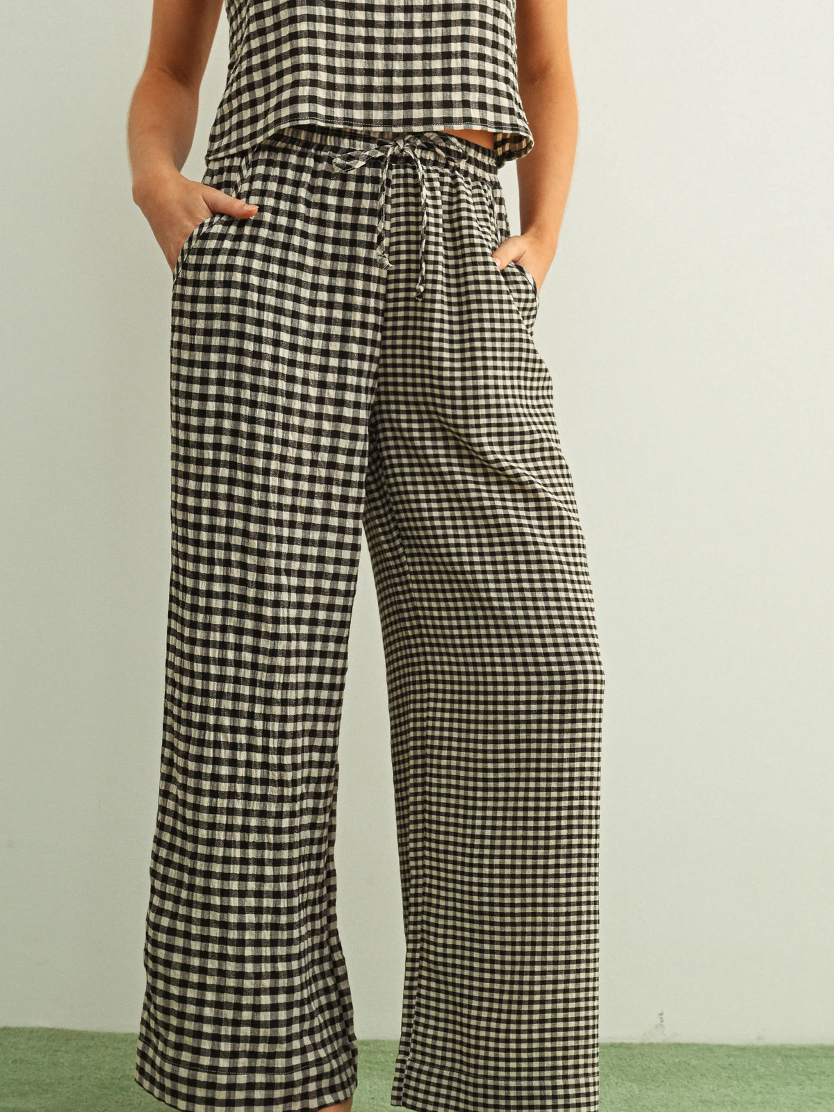 Black & Cream Check Pant