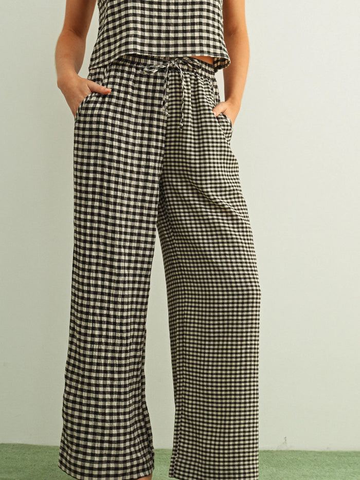 Black & Cream Check Pant