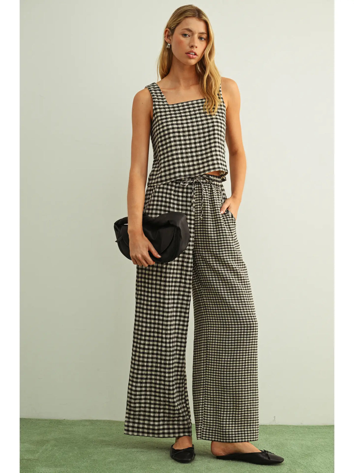 Black & Cream Check Pant