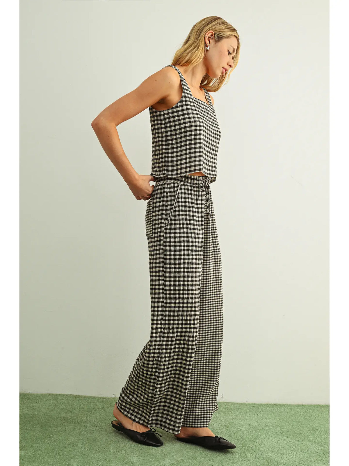 Black & Cream Check Pant