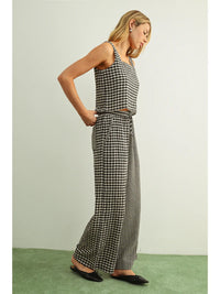 Black & Cream Check Pant