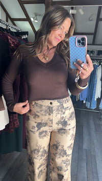 Veronica V-Neck Ribbed Sweater