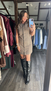 Chestnut Check Dress