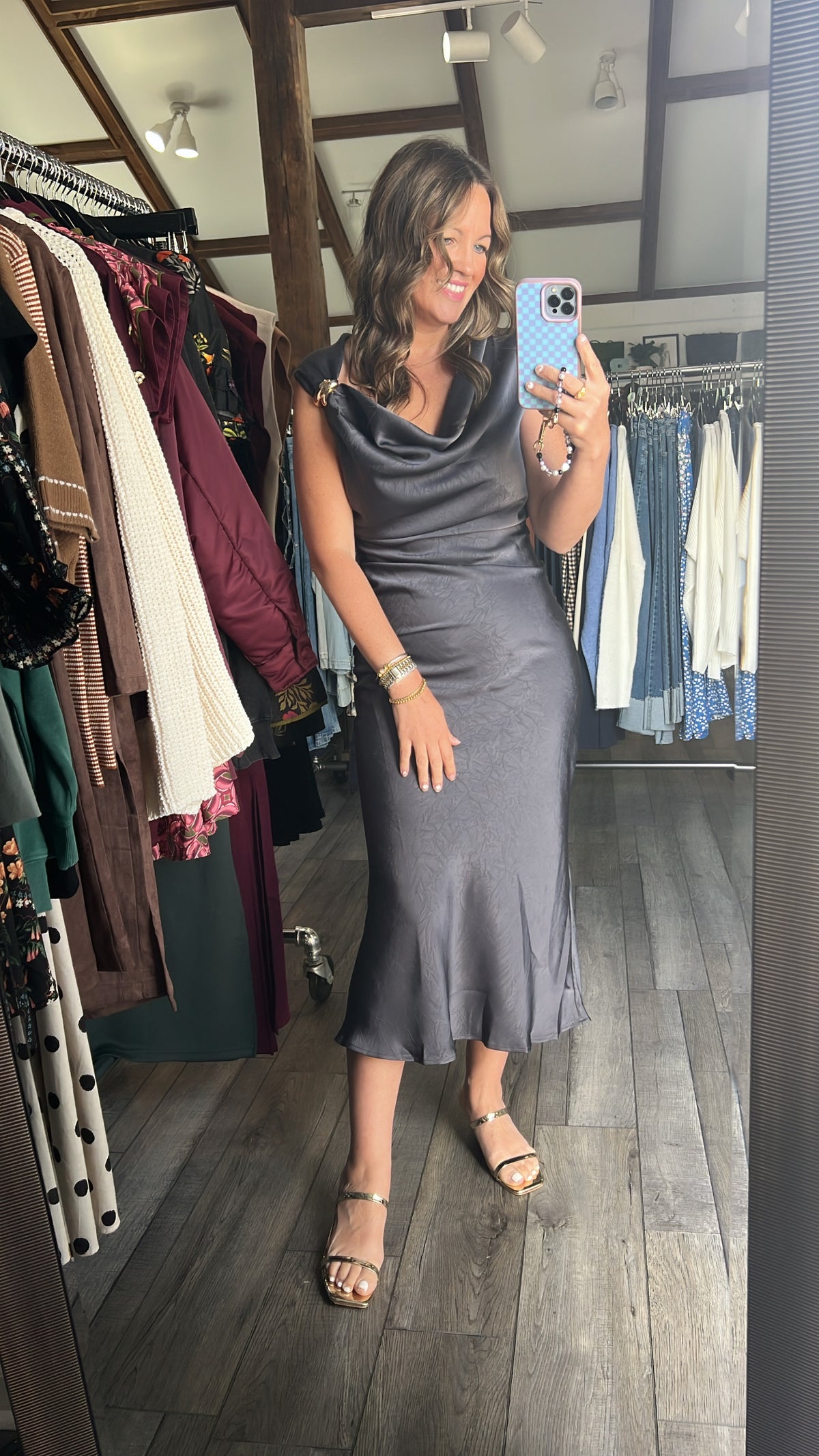 Draped in Desire Dress with Brooch