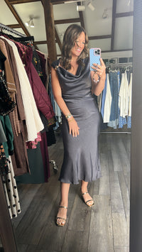 Draped in Desire Dress with Brooch