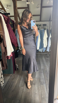 Draped in Desire Dress with Brooch