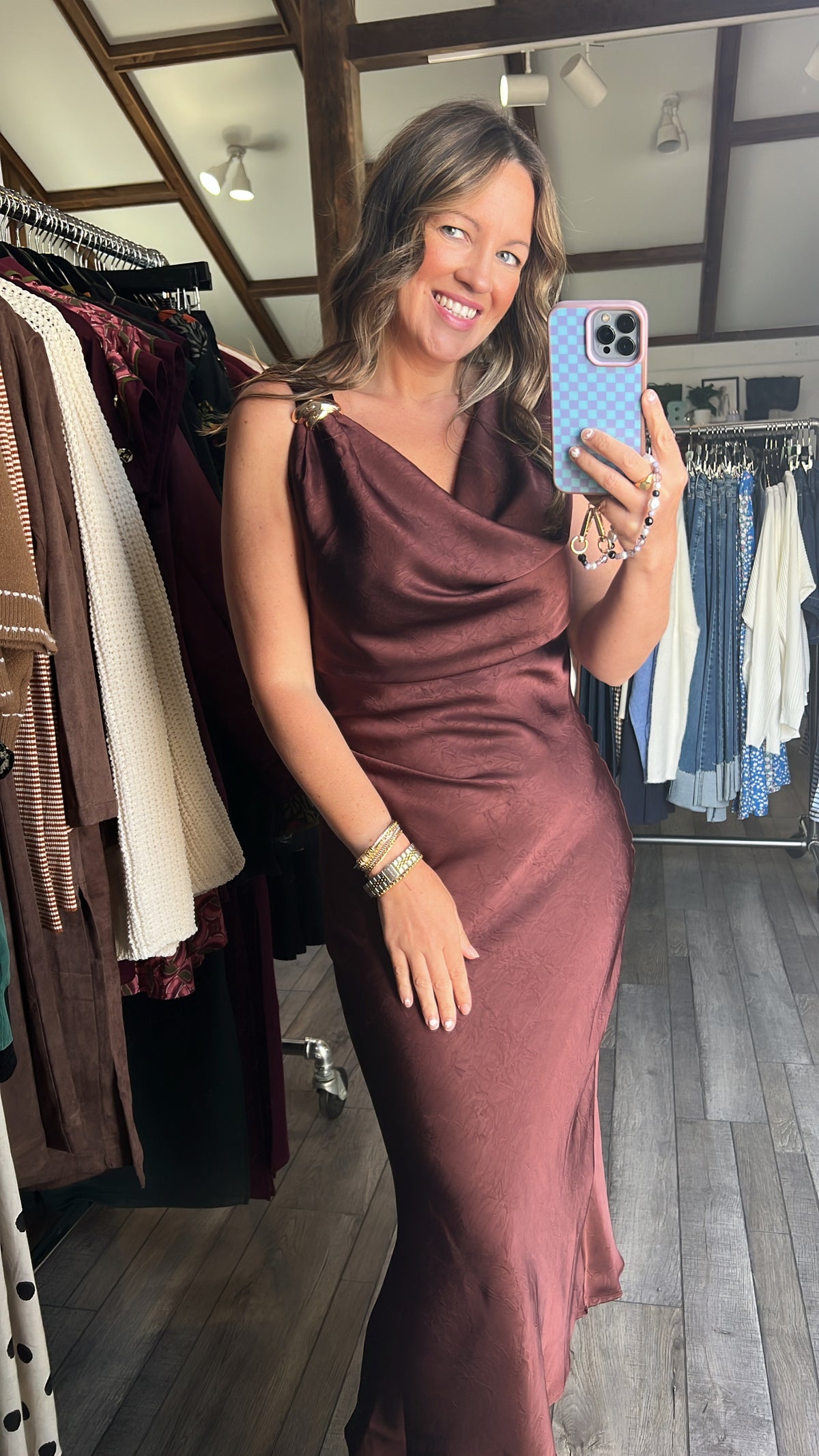 Draped in Desire Dress with Brooch